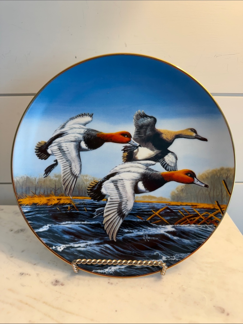 Vintage W.S. George Collector Plate “Redheads” 1991